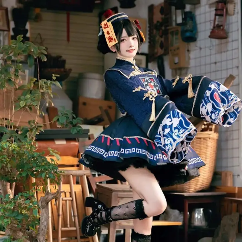 لوليتا النمط الصيني فستان حلو  - مراجعة Anime Cosplay Girl وسعره