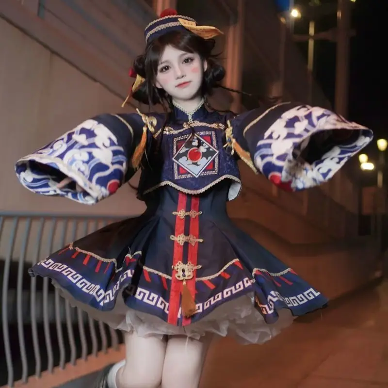 لوليتا النمط الصيني فستان حلو  - مراجعة Anime Cosplay Girl وسعره