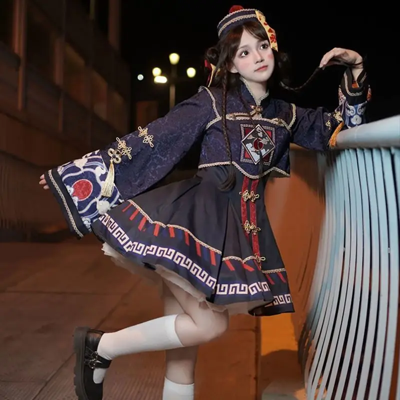 لوليتا النمط الصيني فستان حلو  - مراجعة Anime Cosplay Girl وسعره