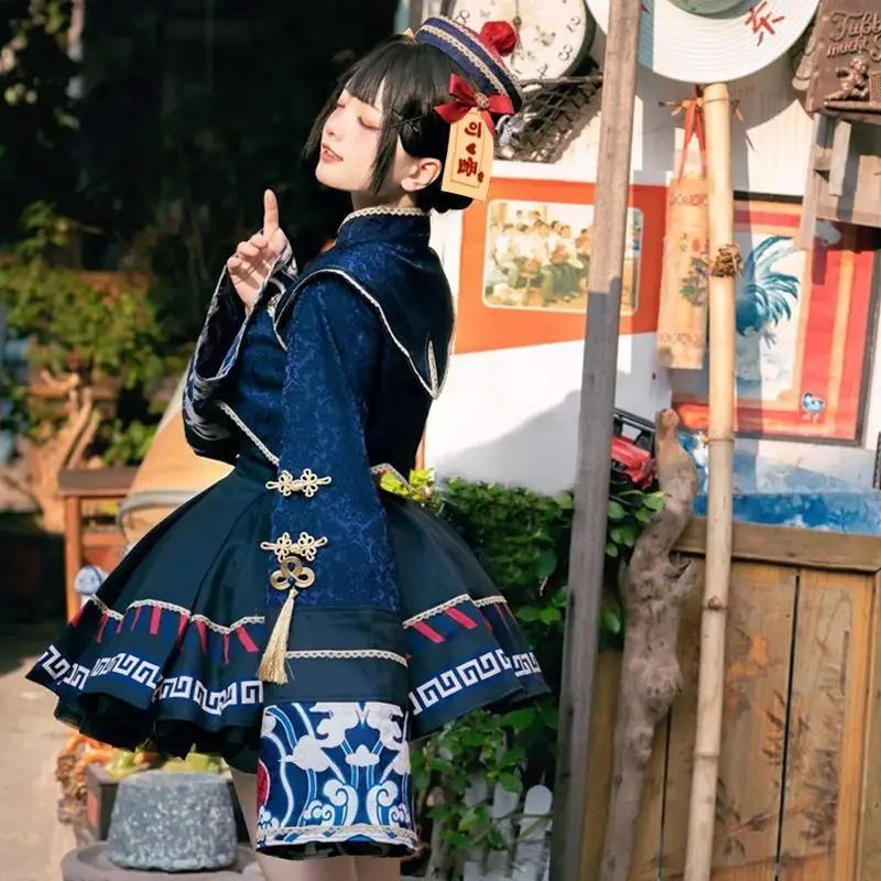 لوليتا النمط الصيني فستان حلو  - مراجعة Anime Cosplay Girl وسعره