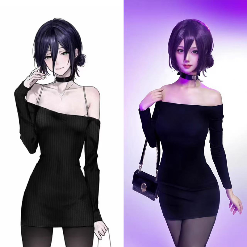 أنيمي بالمنشار رجل Reze تأثيري - مراجعة Anime Cosplay Black Girl وسعره