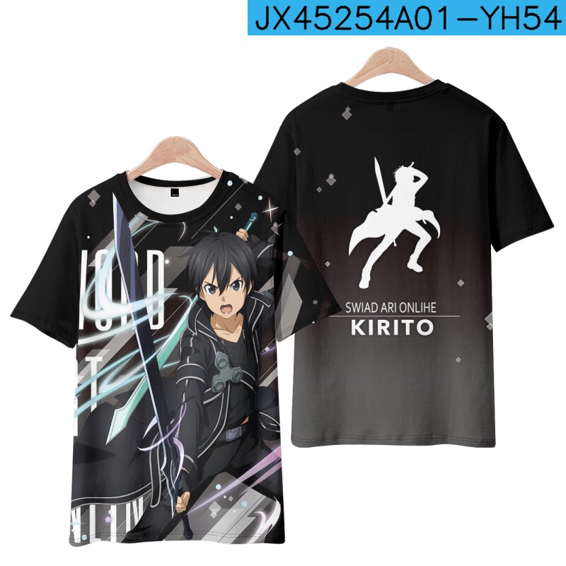 تي شيرت كبير الحجم بطباعة ثلاث - مراجعة Sword Art Online Cape وسعره