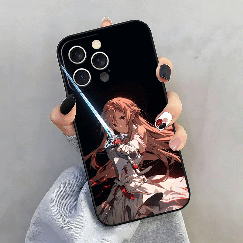غطاء هاتف سيليكون ناعم لآيفون  - مراجعة Sword Art Online Cape وسعره